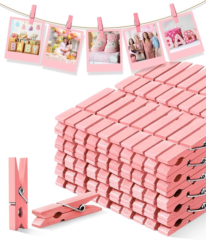 Clothes Pins Wooden Pink Colored Clothespins by SFSOONEAT