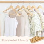 FairyHaus Wood Hangers 30 Pack, Smooth Finish Wooden Coat Suit Hangers - Image 10