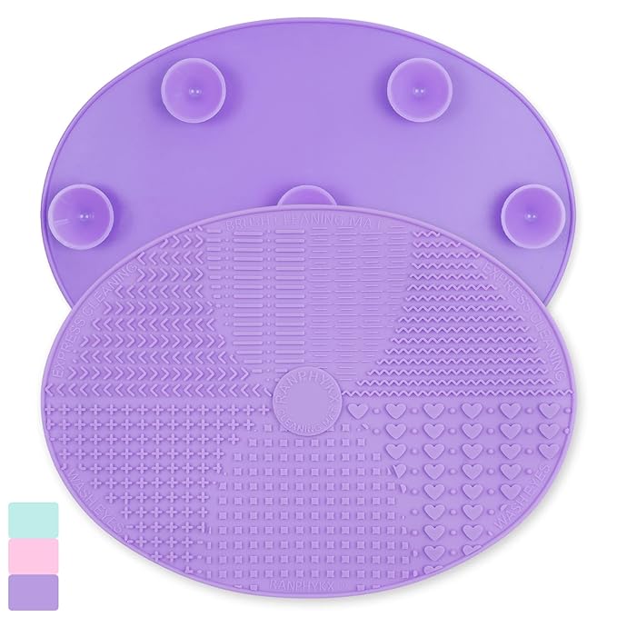 Makeup Brush Cleaner Mat Silicone Brush Cleaning Mat Big Size Make Up Brush by RANPHYKX