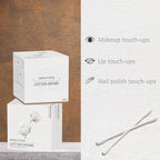 Cotton Swabs with Paper Sticks 1000ct, Double Round Cotton Buds - Image 2