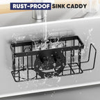 Sponge Holder for Kitchen Sink, Sink Caddy Smiley Face, 4-in-1 Sponge Holder - Image 7