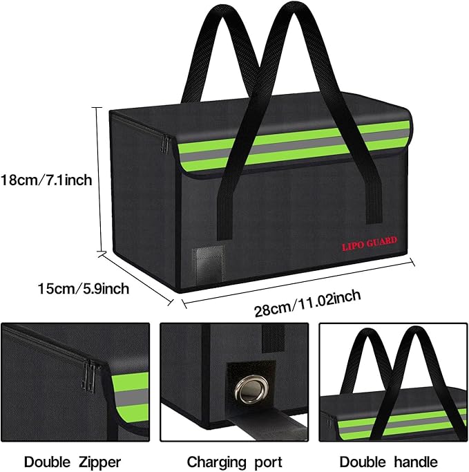 Lipo Battery Safe Bag Large Capatity Fireproof Bag - Image 4