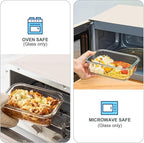 KOMUEE 10 Pack Glass Food Storage Containers, Meal Prep Containers - Image 4