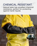 PACIFIC PPE Heavy Duty Latex Chemical Gloves, Strong Acid Resistance Rubber - Image 4