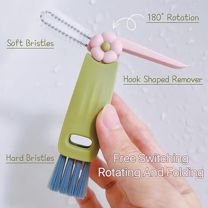 3 in 1 Cup Lid Cleaning Brush, Water Bottle Cleaner Brush, Portable Cup Lid Gap - Image 3