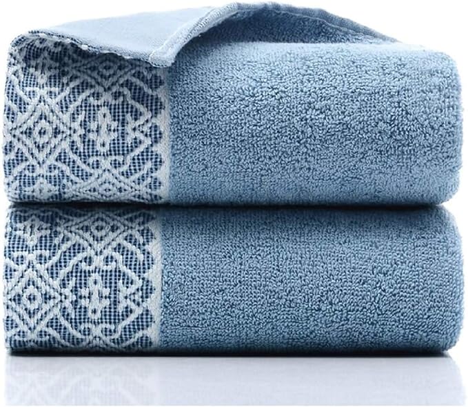 2 Pack Cotton Hand Towels, 100% Cotton Face Towels, Durable Highly Absorbent by Newraturner