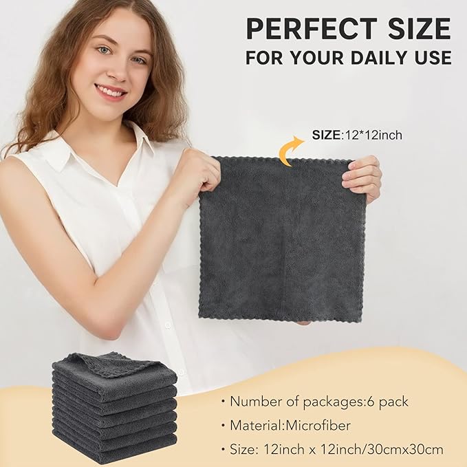 SUNLAND Microfiber Face Cloth Reusable Makeup Remover Facial Cleansing Towel - Image 6