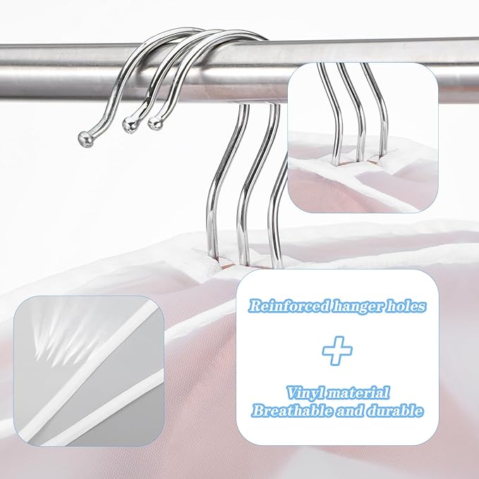 Shoulder Covers for Hanging Clothes, 15 Pack Clear Shoulder Cover Breathable - Image 4