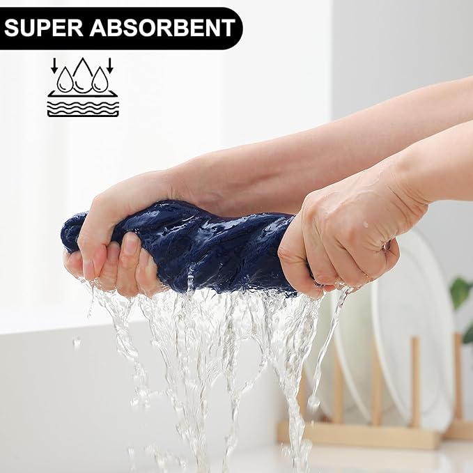 Homaxy Kitchen Towels and Dishcloths Set, 12 x 12 and 13 x 28 Inches, Super - Image 4