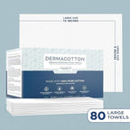 100% Pure Cotton Face Towels – 240 Count Large Disposable Wash Cloths - Image 2
