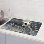 Flowers Dish Drying Mat for Kitchen Counter Decor 18x24 Inch Floral Absorbent - Image 7