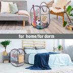 BATTOO Deluxe Strong Mesh Pop up Laundry Hamper Basket - Image 6