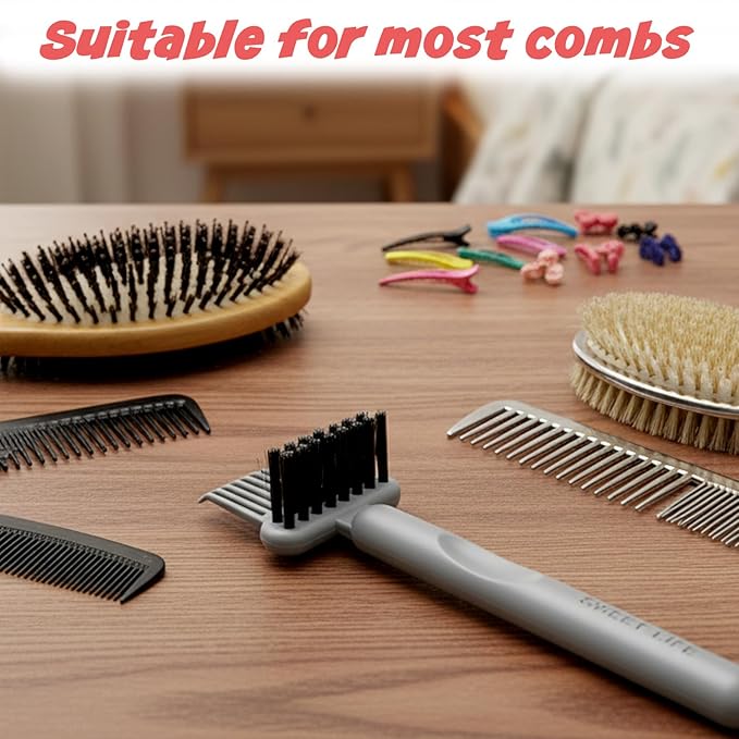 2Pcs Hair Brush Cleaning Tool 2-in-1 Comb Cleaner - Image 7