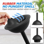 3Pack 2 in 1 Toilet Brush and Plunger Set, Extended Handle Plunger, Toilet Bowl - Image 4