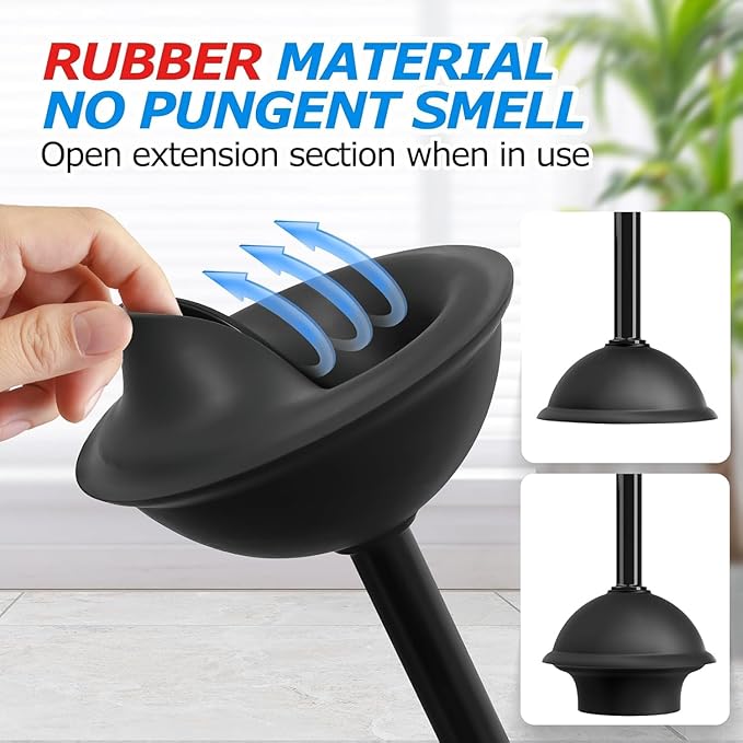 3 in 1 Toilet Brush and Plunger Set, Toilet Bowl Brush Plunger Set, Toilet - Image 4