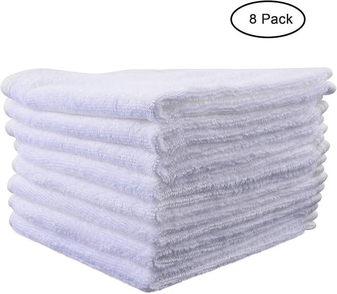 Microfiber Facial Cloths, 8 Pack, Super Absorbent, Quick Drying Fast, - Image 2