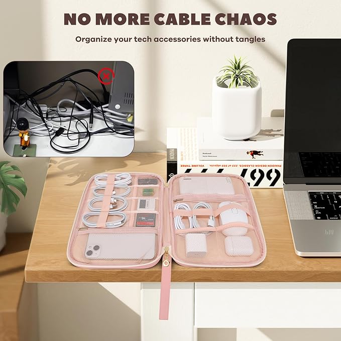 Electronics Organizer Travel Case, Charger Bag Cord Organizer Travel, Compact - Image 5