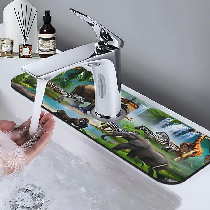 Animal Paradise Kitchen sink faucet pad, strong water absorption, anti slip - Image 7