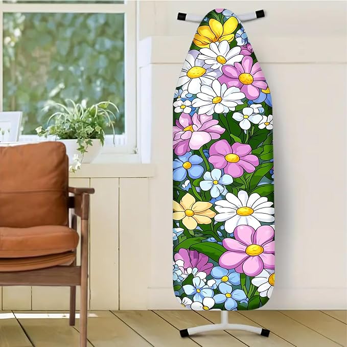 Nuxovilar Colorful Mixed Flowers Ironing Board Cover, This Cover Fits Most - Image 2
