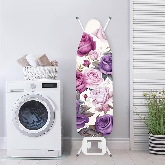 Colorful Rose Ironing Board Cover Elasticized Edges Home Decorations Easy to - Image 3
