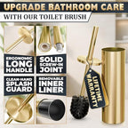 2 PCS Gold Toilet Brush and Holder Set - Image 4