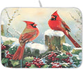 Winter Birds Snowflakes Berry Dish Drying Mat by ALAZA