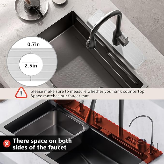 Stone Faucet Mat for Kitchen Sink, Diatomite Fast Drying Absorb Moisture Tray - Image 3