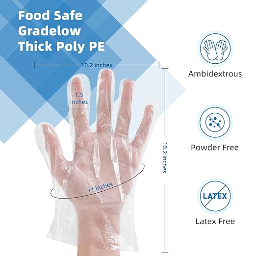 Brandon-super Food Prep Gloves Plastic Food Safe Brandon-super Gloves, Food - Image 4