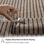 Oliven 2 Piece Brown Cabana Stripe Hand Towels - Image 4