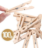 100 Pack Wooden Clothespins 2.9 Inch, Heavy-Duty Wood Rust-Resistant Clothes - Image 7