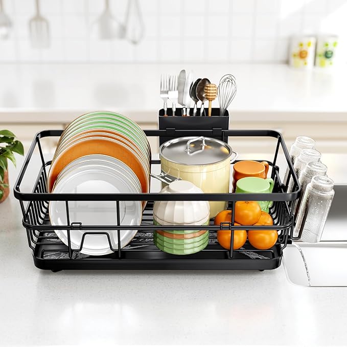 TOOLF Large Dish Drying Rack for Kitchen Counter, Kitchen Dish Racks - Image 9