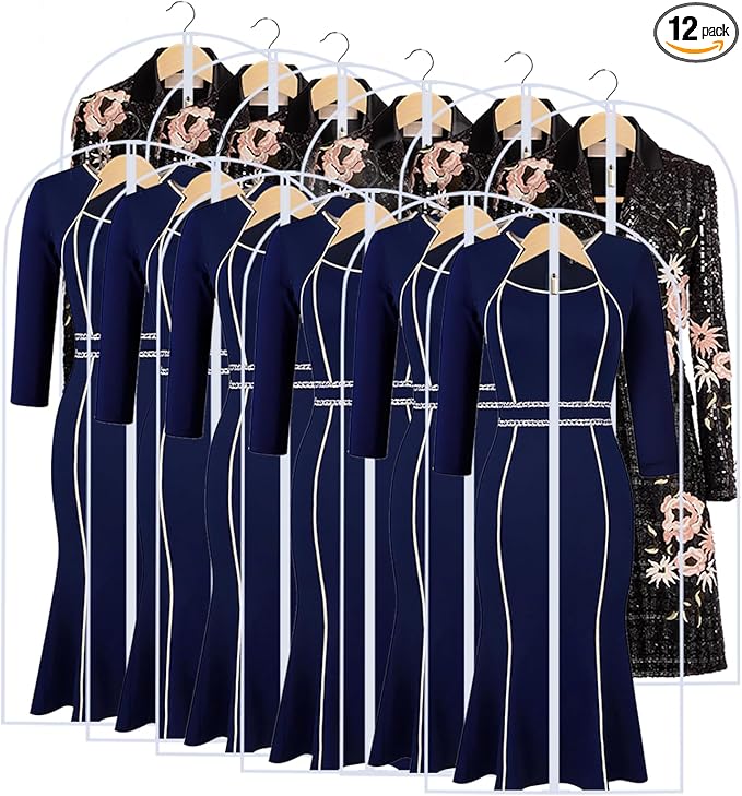 Garment Bags for Hanging Clothes 24'' x 55'' Coat Covers for Closet Foldable by UOUEHRA