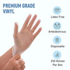 Powder Free Disposable Gloves Medium, - Image 2