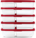 Rubbermaid EasyFindLids Meal Prep Containers 5.1 Cup Red - Image 2