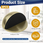 Self Adhesive Door Stoppers, Stainless Steel No Drill Rubber Floor Door Stop - Image 2