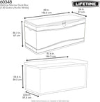 LIFETIME Outdoor Storage Deck Box, 130 Gallon, Arctic White, Lockable, UV-Protected, for Decks and Marine Docks - Image 8