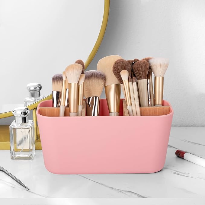 Toothbrush Holders for Bathrooms, Bamboo Tooth Brush Holder - Image 4