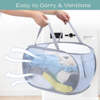 4 Pcs Popup Mesh Laundry Basket, Collapsible Laundry Hamper - Image 2