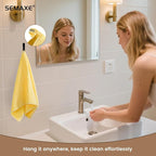 SEMAXE Yellow Hand Towels for Bathroom, 100% Cotton Towels - Image 5