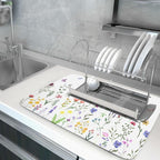 Watercolor Floral Dish Drying Mat - Image 5