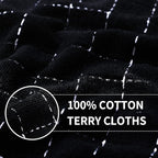 Homaxy 100% Cotton Terry Kitchen Towels, Checkered Designed, Soft and Super - Image 2