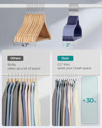 SONGMICS Clothes Hangers, Space-Saving, Dark Blue Ash and Light Blue Ash - Image 6