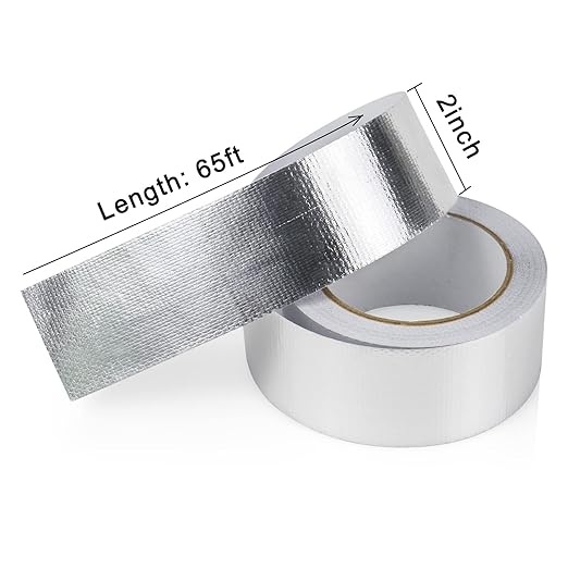 BOMEI PACK 1 Roll Aluminum Foil Heat Shield Cool Tape 2 Inch x 66 ft Heat - Image 3