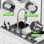30" x 4" Stone Faucet Mat for Kitchen Sink, Quick Drying Diatomite Sink Tray - Image 5