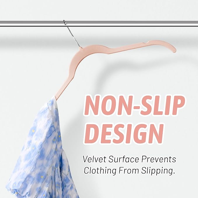 Premium Velvet Shirt Hangers 50 Pack, Non-Slip 360° Swivel Hook Space-Saving - Image 4