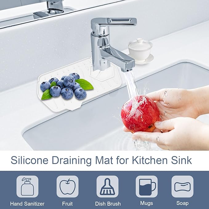 Sink Drain Mat - Unilateral Faucet Guard - Image 2