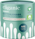 Cliganic Organic Cotton Swabs, Chlorine-Free Hypoallergenic, Gentle & Absorbent by Cliganic