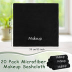 Shimeyao 20 Pack Makeup Towels Black Makeup Washcloths - Image 2