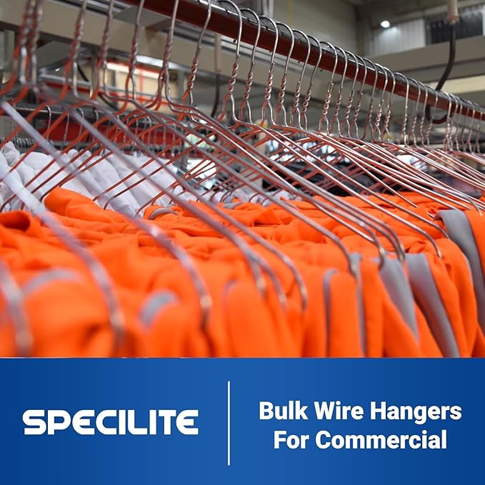 SPECILITE Wire Metal Clothes Hangers Bulk 50 Pack - Image 8