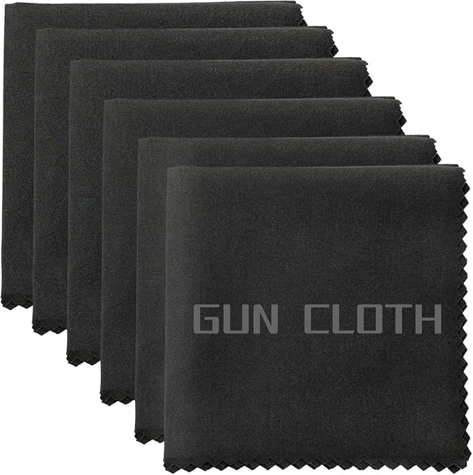 6 Pack Microfiber Gun Cleaning Cloth, Reusable Microsuede Cleaning/Polishing by Miaozhun